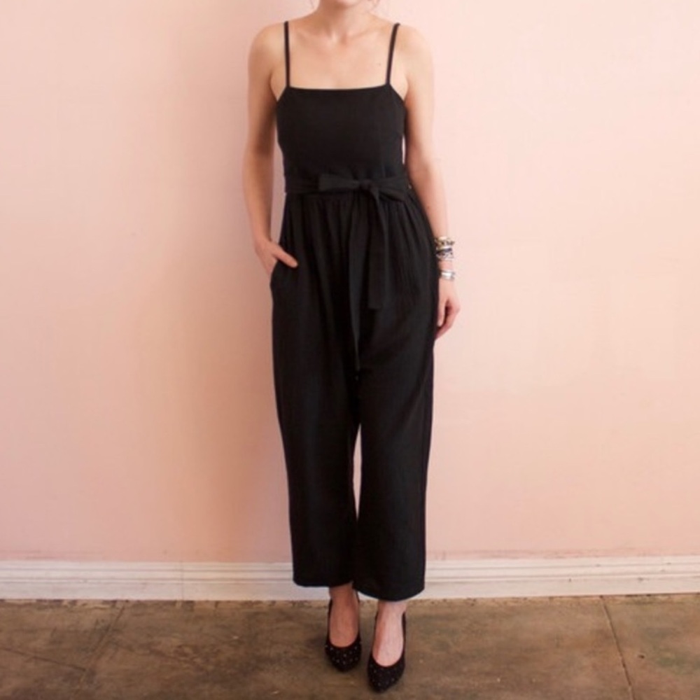 Loup Black Cotton Jumpsuit
